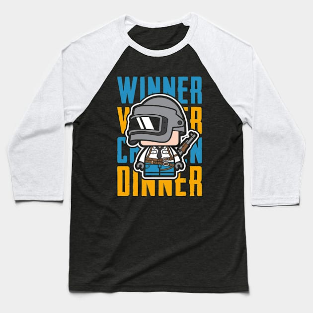 PUBG - Winner Winner Chicken Dinner Baseball T-Shirt by chibifyproject